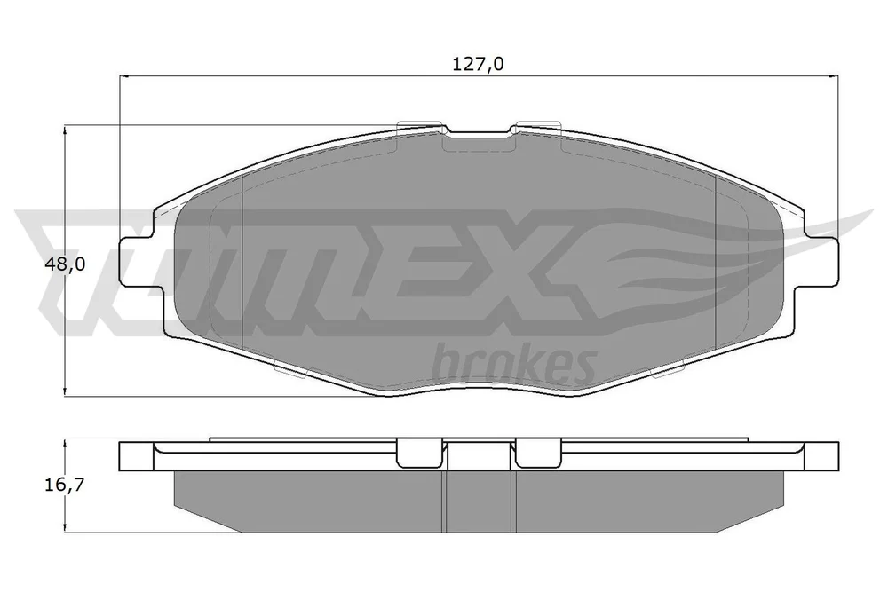 Sada brzdových destiček, kotoučová brzda Tomex Brakes TX10-80