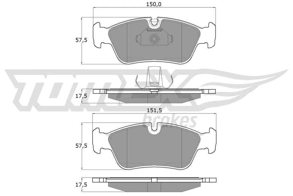 Sada brzdových destiček, kotoučová brzda Tomex Brakes TX13-16