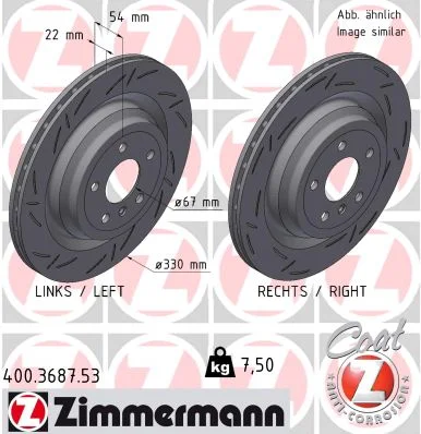 Kotouč brzdový ZIMMERMANN 400.3687.53