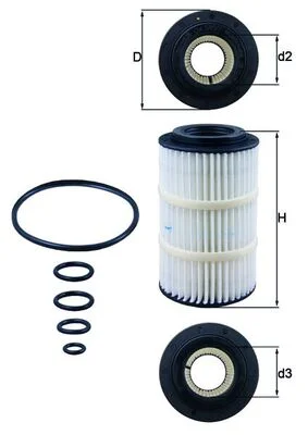 Olejový filtr MAHLE OX345/7D