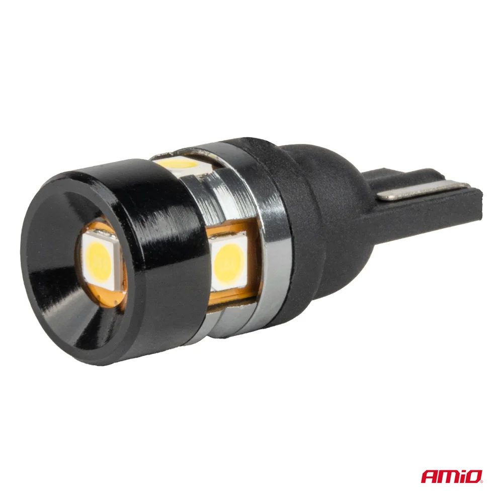 LED žárovky CANBUS T10 W5W 5SMD 3030 White 12V 24V AMiO-04239 - Obrázek 3